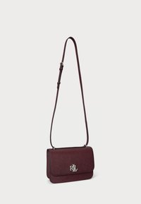 Lauren Ralph Lauren CROSSHATCH LEATHER MEDIUM SOPHEE BAG - Soma ar siksnu pāri ķermenim - dark garnet