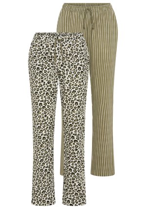 LASCANA, VIVANCE DREAMS BY LASCANA 2 PACK - Nachtwäsche Hose - leo aop