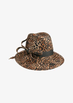 Lierys SCHLAPP MIT LEO-PRINT - Hat - braun meliert