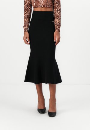 KNITTED SKIRT - A-silueta svārki - black