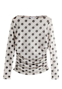 Unausgewählt, ecru black polka dot