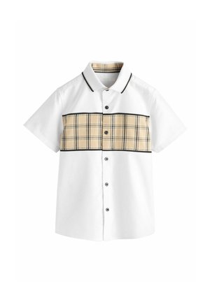 REGULAR FIT - SHORT SLEEVE SMART - Hemd - white check splice