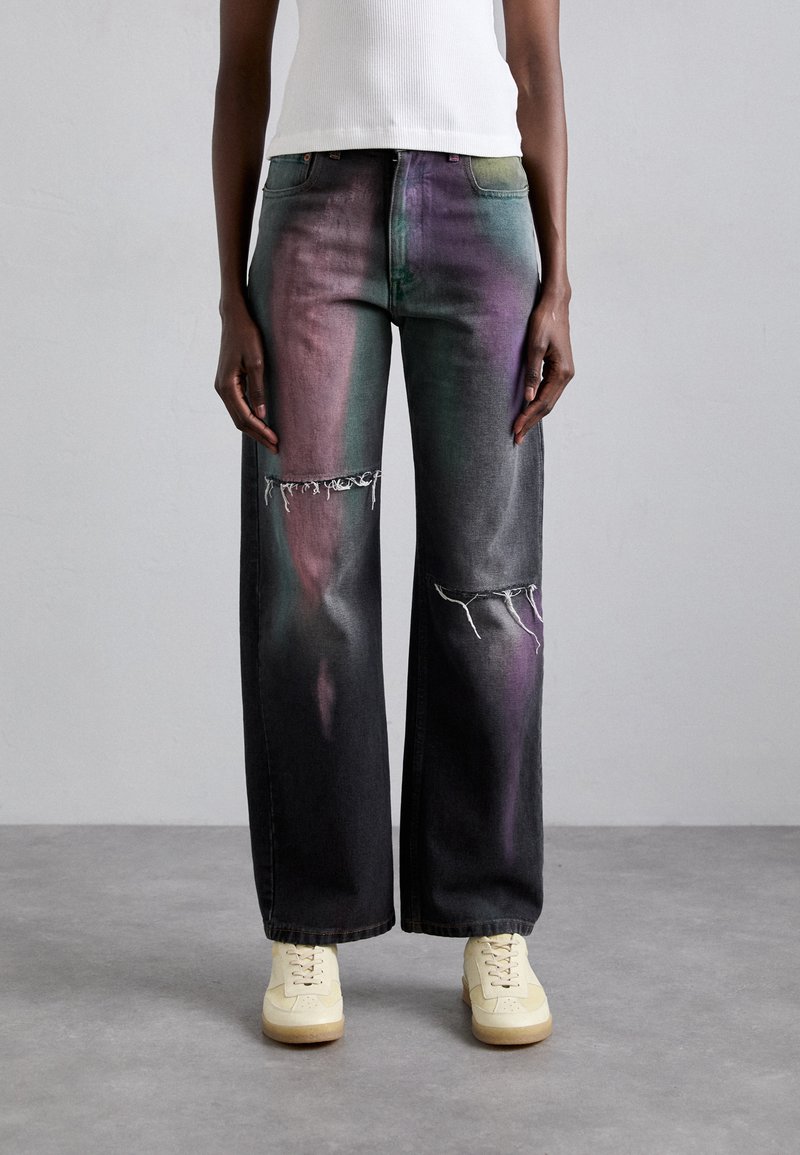 MM6 Maison Margiela PANTS 5 POCKETS - Široke kavbojke - black