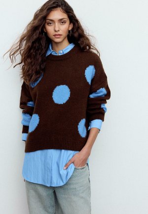 POLKA DOT - Svetrík - dark brown