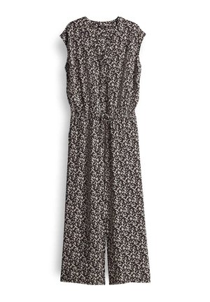 OPUS, MID RISE CROPPED WIDE FIT PRINT - Jumpsuit - midnight brown