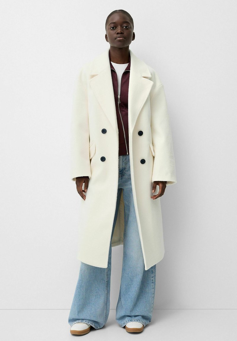 Bershka - DROP-SHOULDER - Klasičan kaput - white, Povećaj
