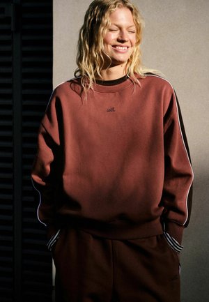Self., REGULAR FIT - SIDE STRIPE SWEATSHIRT - Sweatshirt - rust brown