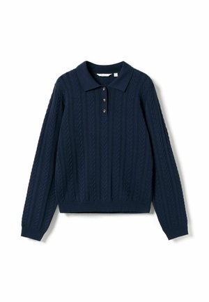 Noella, N-MECCA LS KNIT POLO - T-shirt à manches longues - navy