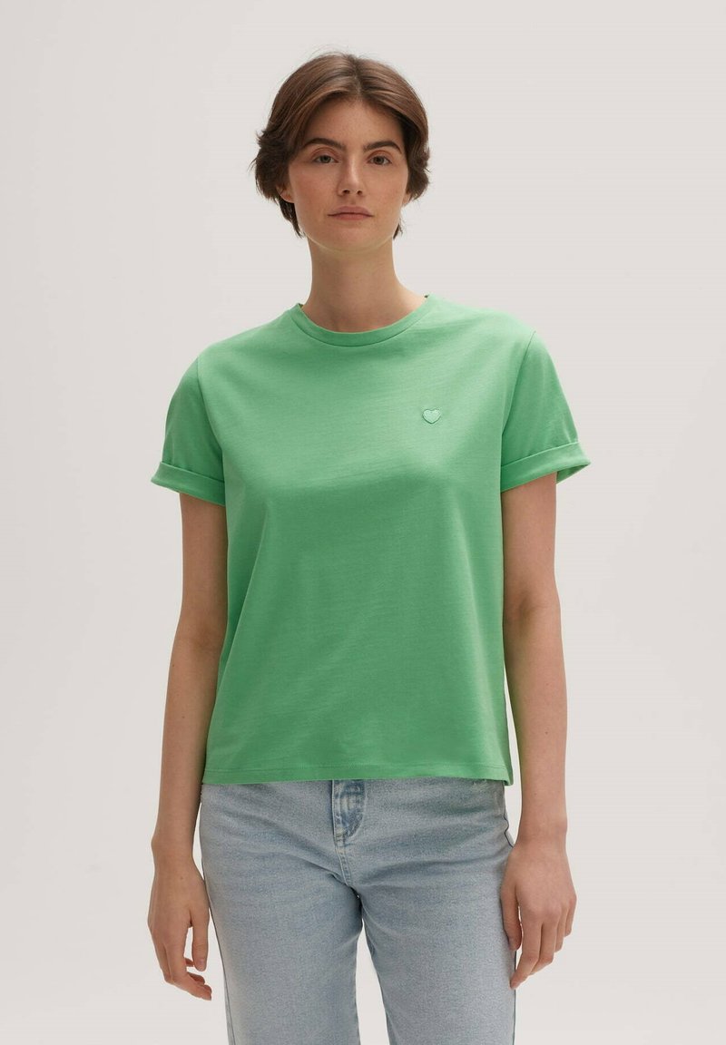 OPUS SERZ HEART DETAIL - T-shirt basique - green flash