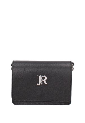 John Richmond SHOULDER - Schoudertas - black and silver