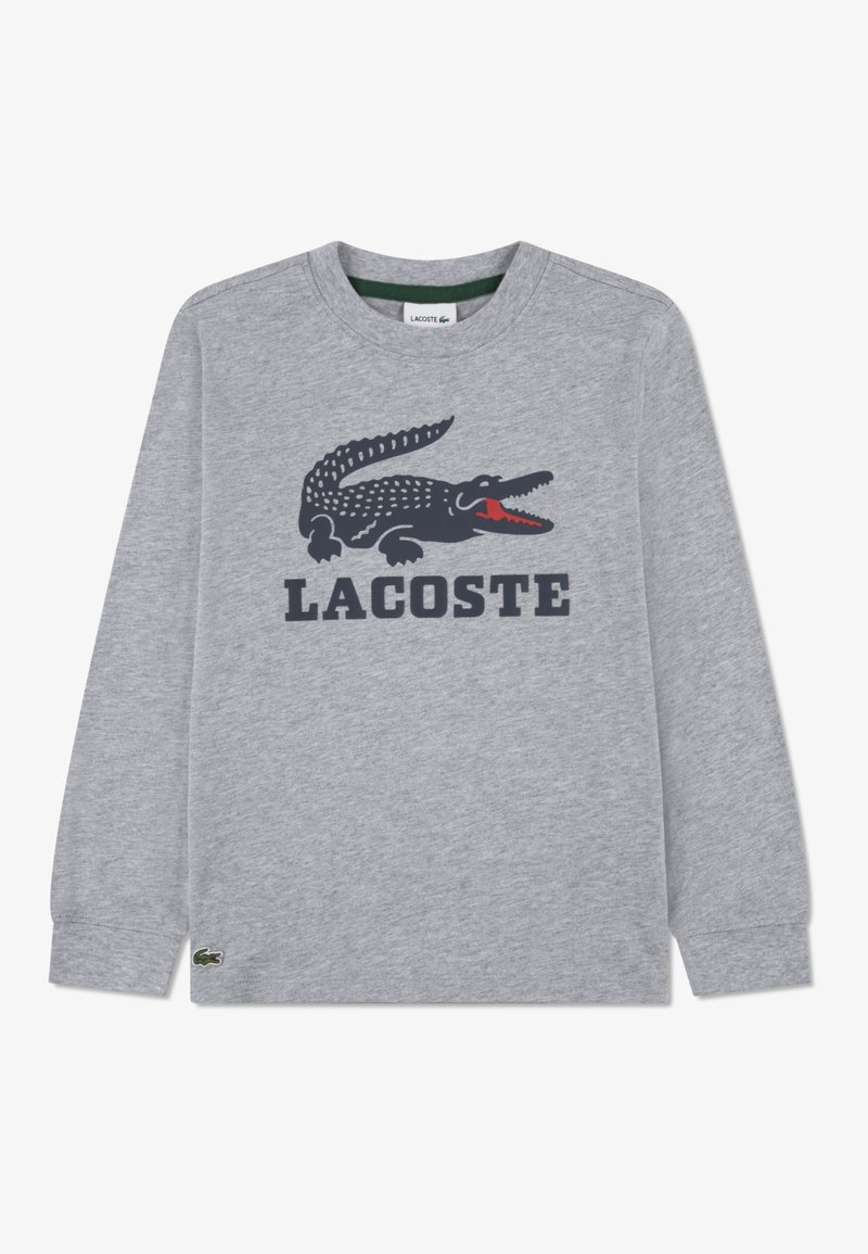 Lacoste LOGO GRAPHIC CORE TEE - Topper langermet - argent chine heather