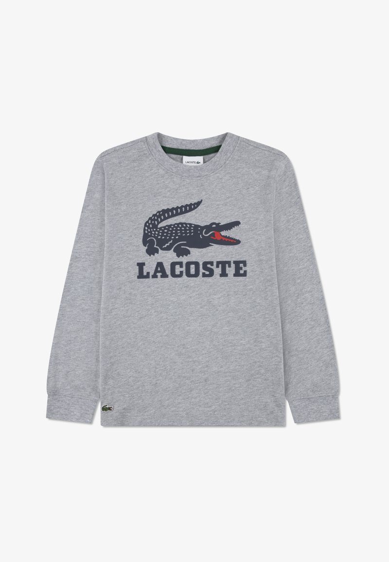 Lacoste LOGO GRAPHIC CORE TEE - Maglietta a manica lunga - argent chine heather