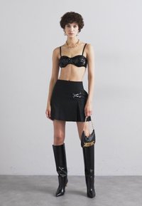 MOSCHINO HEART LOGO - Käekott - fantasia nero