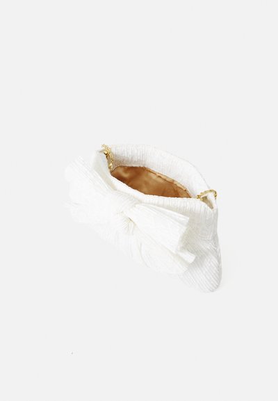 Loeffler Randall RAYNE PLEATED FRAME WITH BOW - Cross body bag - white/cream