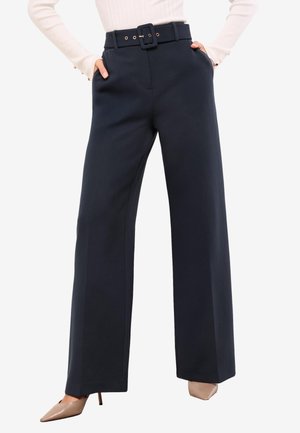 Lipsy, BELTED TAILORED WIDE - Broek - navy blue