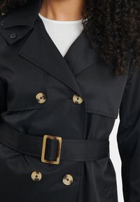 Threadbare Trenchcoat - black