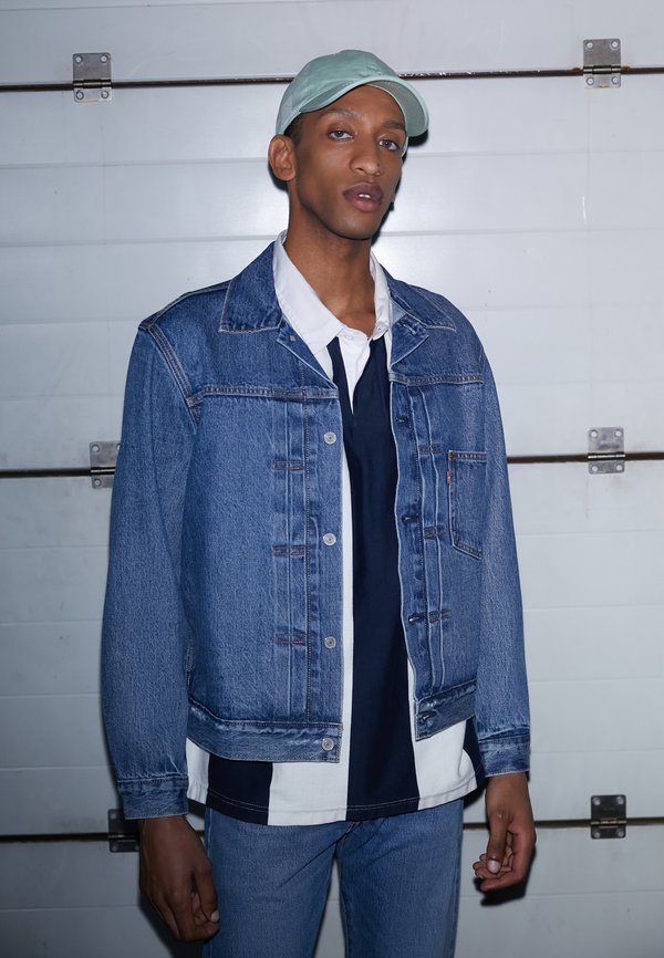 TYPE I TRUCKER - Jeansjacke - medium indigo stonewash