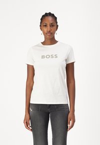 BOSS ELOGO - Marškinėliai su spaudiniu - open white
