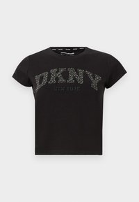 ARCHED DOME STUD LOGO FITTED BABY TEE - T-Shirt print - black/black
