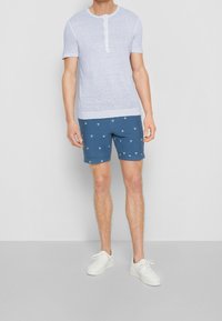 120% Lino Jednoduché tričko - blue