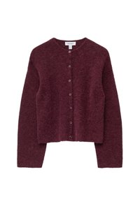 Cardigan - burgundy melange