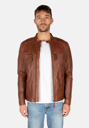 HARRISSON BIKER HERITAGE - Leren jas - cognac brown