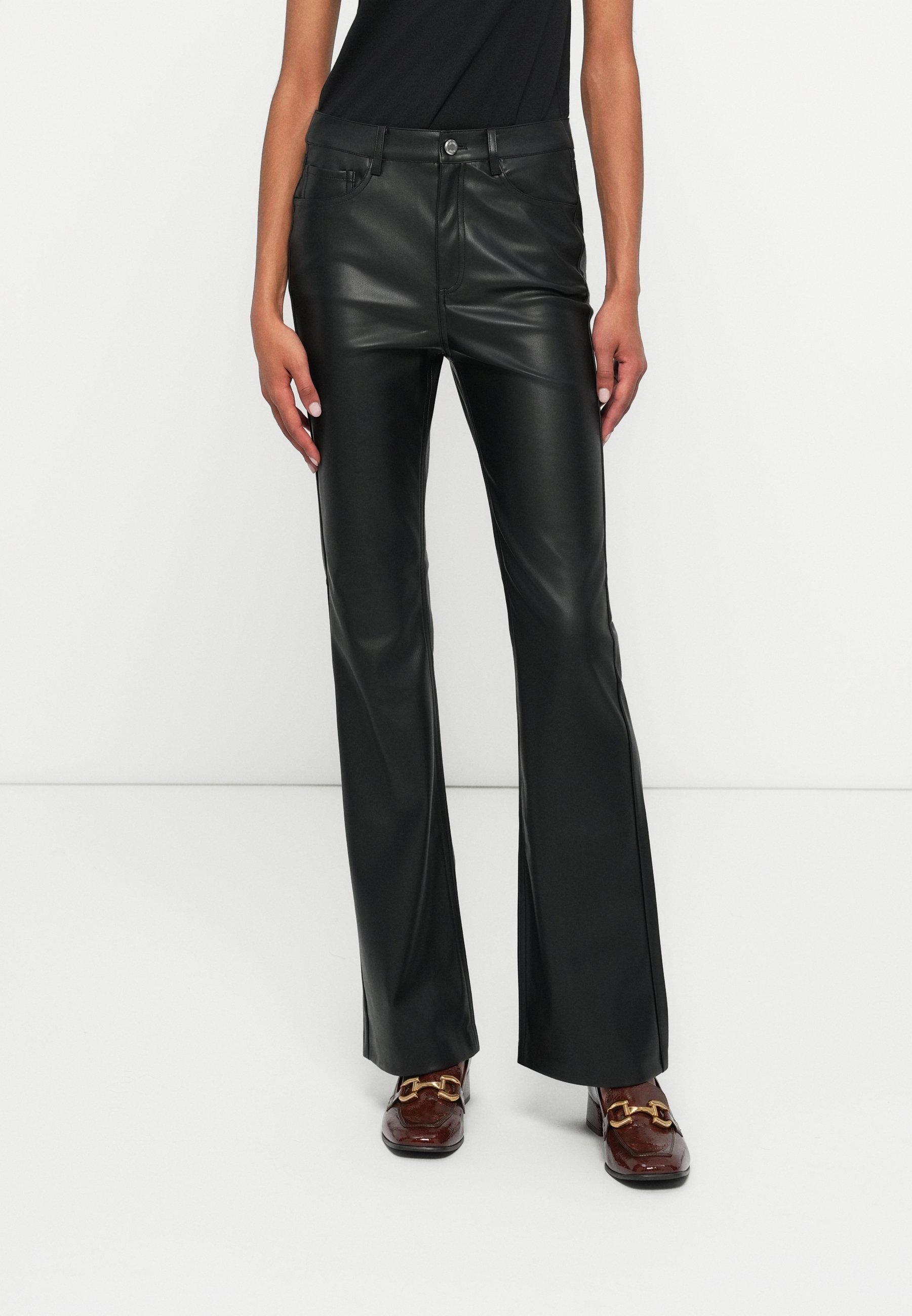 Tom Tailor Denim Pantaloni di Stoffa Donna Neri Glitter Eleganti (INT M