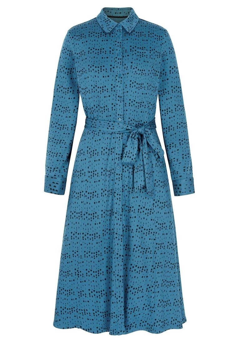 boden polka dot shirt dress Boden Isadora Polka Dot Midi Shirt Dress Navy Preppy Size 6 Petite