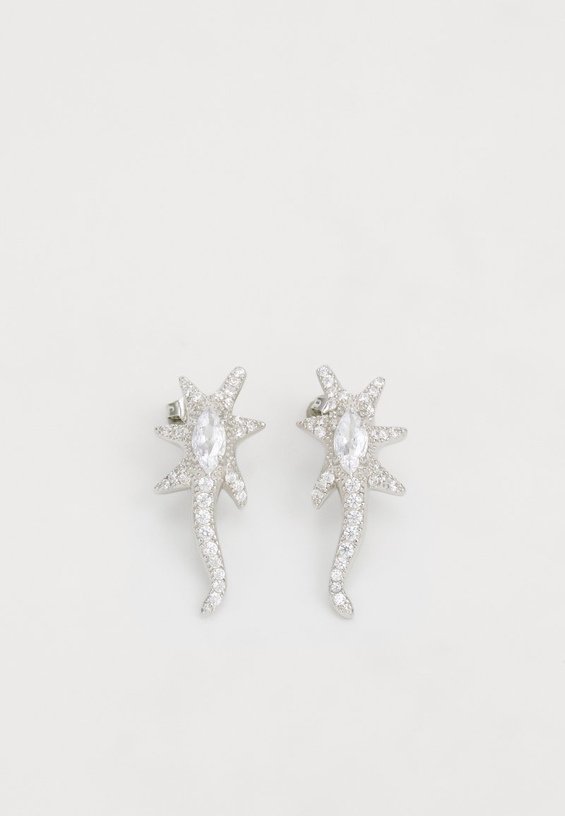 Orecchini CLIPS invisibili, Stella di cristallo PureCrystal, Piccola stella di cristallo trasparente, Gioielli per tutti i giorni. - Italia