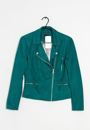 Imitatieleren jas - teal