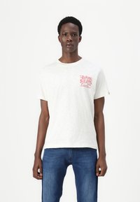 Replay - T-shirt con stampa - butter white Immagine in miniatura 1