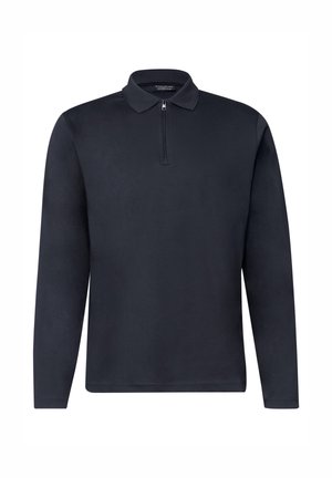 Street One MEN, LANGARM POLOSHIRT MIT ZIPPERDETAIL - Poloshirt - dark ink blue