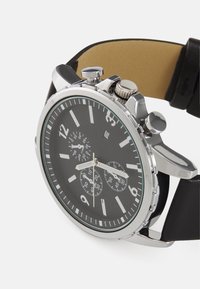 Pier One UNISEX - Kronografski ručni sat - black/silver-coloured