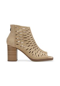 CON PUNTERA ABIERTA Y CALADOS - Zapatos con punta abierta - arena