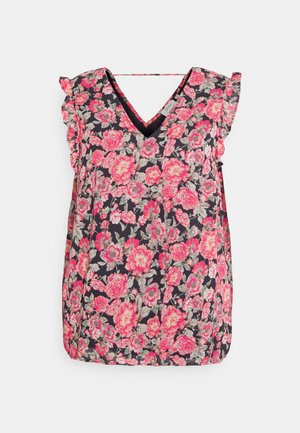 ONCSTAR FRILL V NECK - Camicetta - black