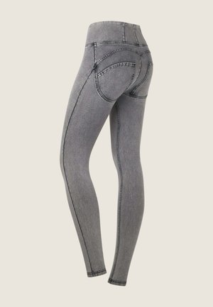 Freddy, WR.UP® PUSH-UP SHAPING HIGH WAIST - Jeggings - light grey jeans black seams
