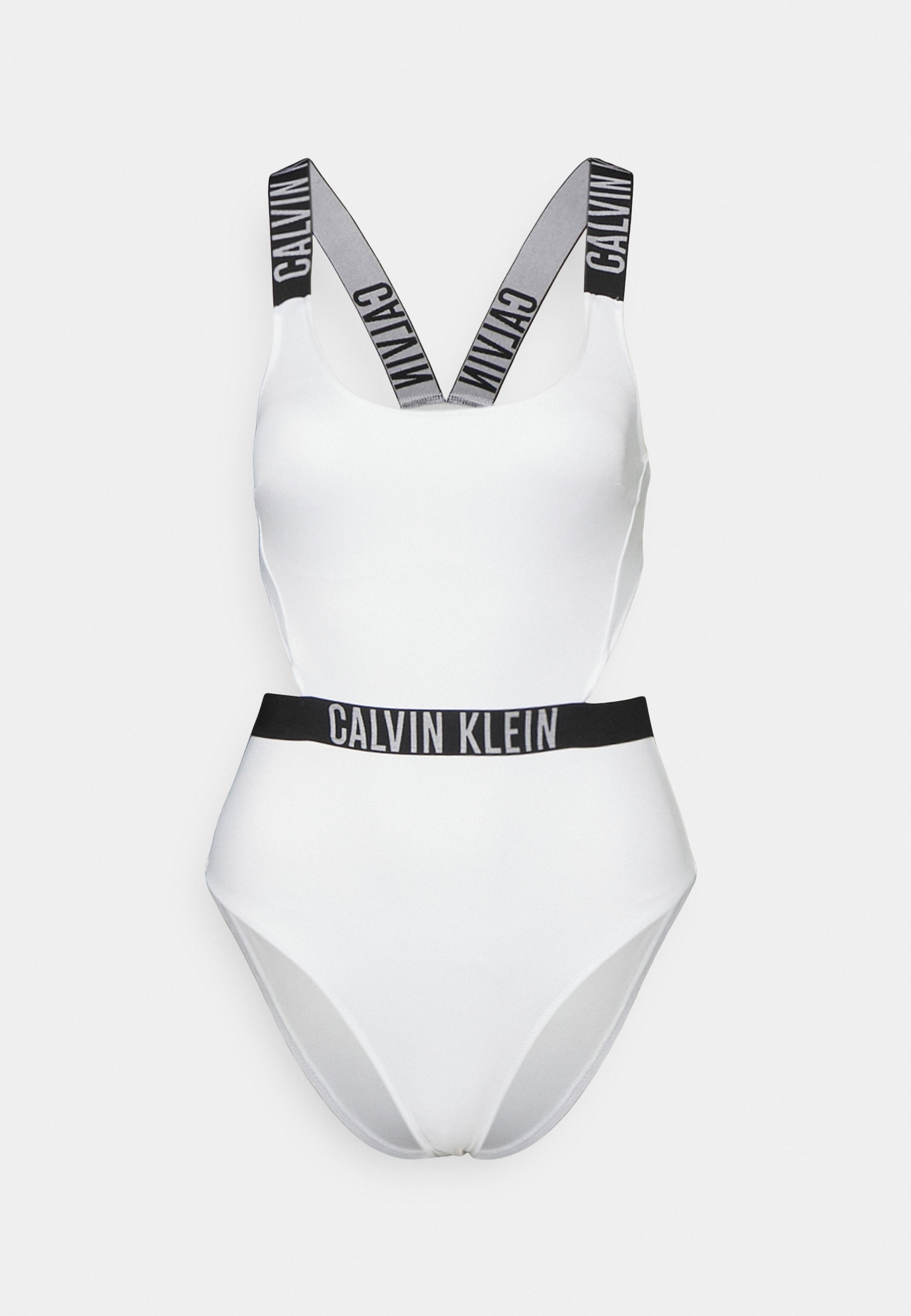 Calvin Klein Swimwear CUT OUT ONE PIECE - Swimsuit - classic white/white -  