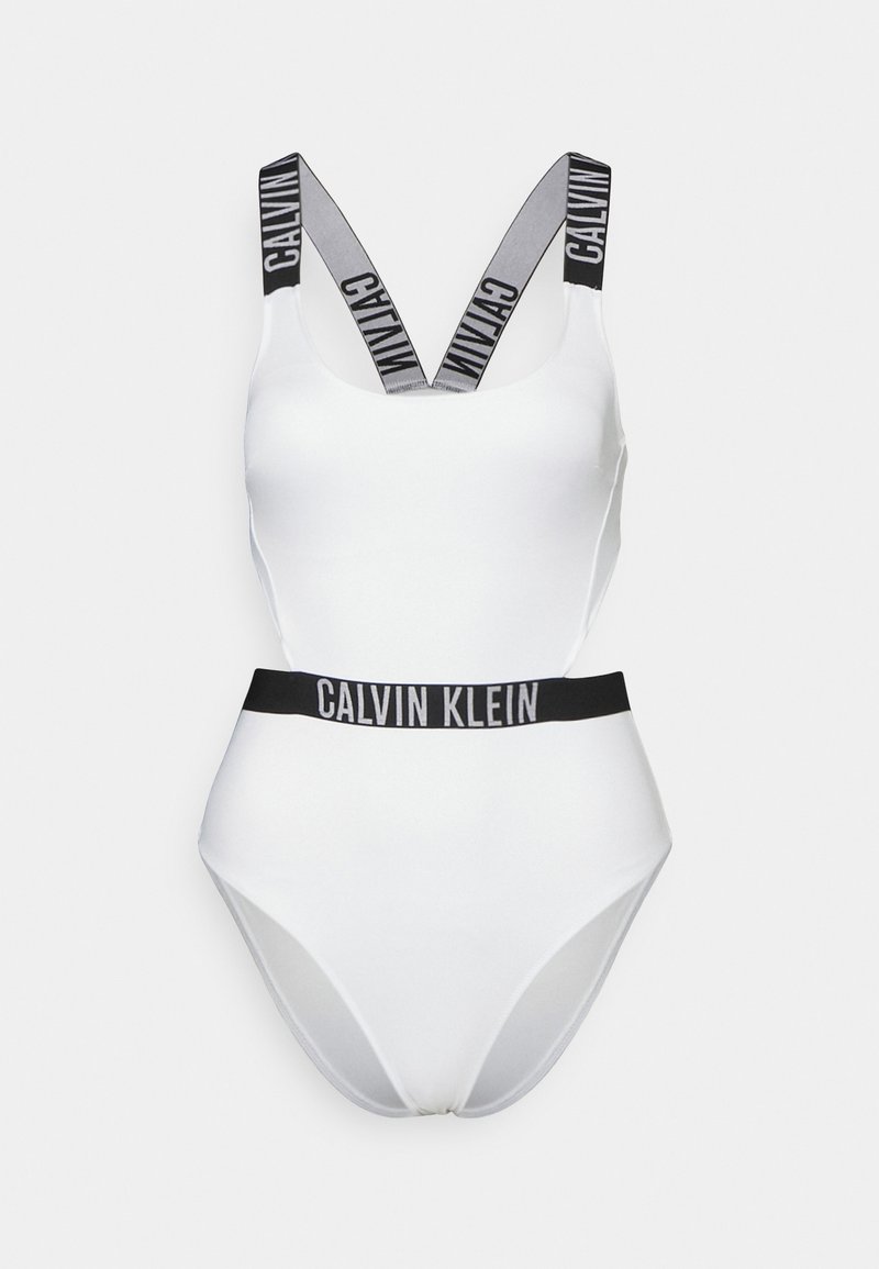Calvin Klein Swimwear CUT OUT ONE PIECE - Fato de banho - classic white