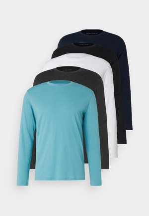 5 PACK - T-shirt à manches longues - dark blue/turquoise/white