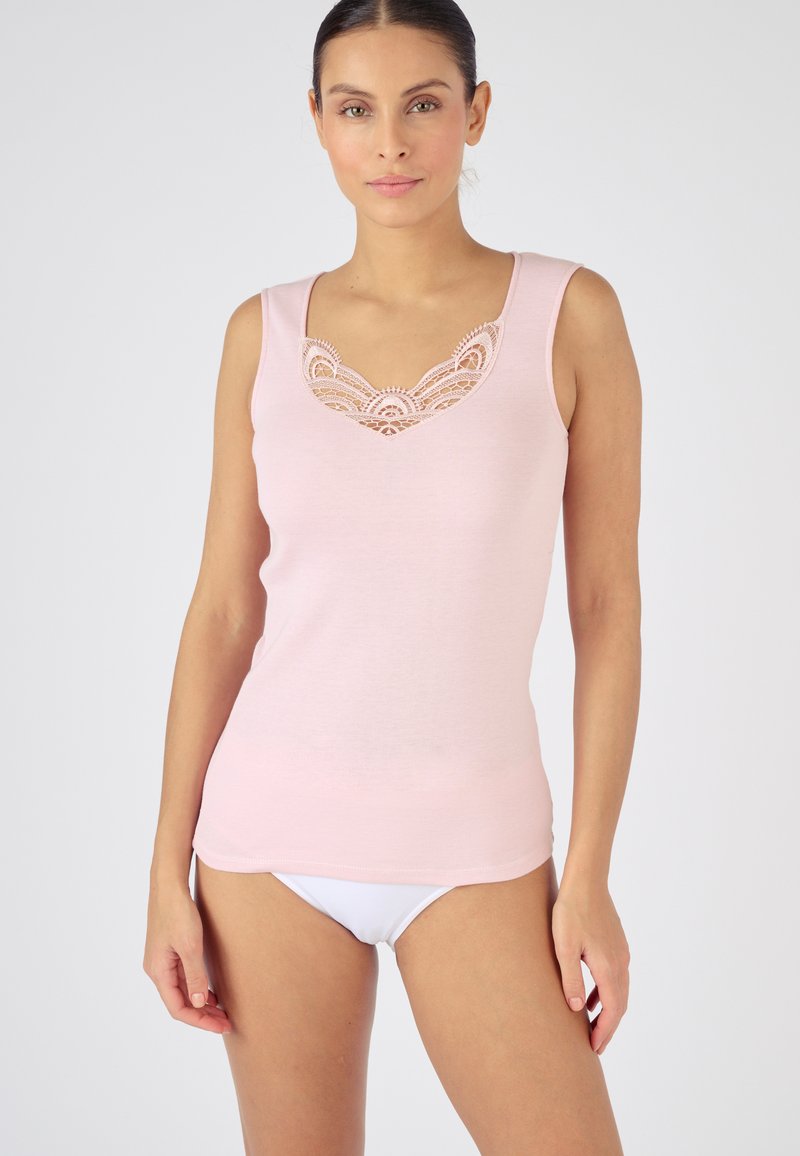 Damart AVEC GUIPURE - Top - rose