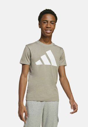 ESSENTIALS - Print T-shirt - putty beige white