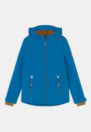 KIDS TROLLFJORD UNISEX - Soft shell jacket - azure blue/bronze