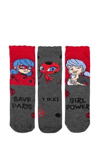 Miraculous 3ER PACK LADYBUG - Calze - rot grau