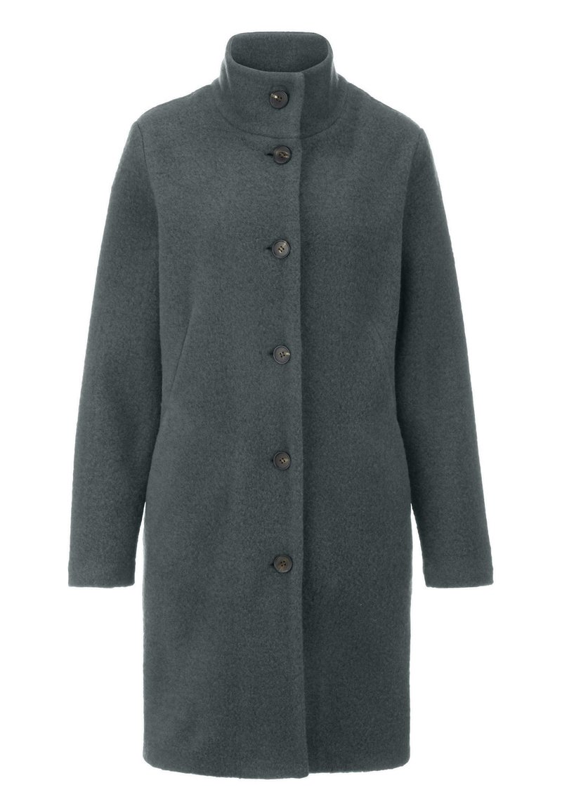 hessnatur Klassischer Mantel - dunkelgrün/grün - Zalando.de