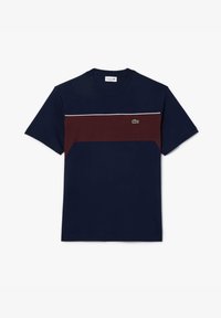 Lacoste Apdrukāts T-krekls - navy blue expresso
