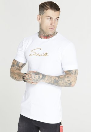 SIGNATURE FLIGHT - Print T-shirt - white/gold