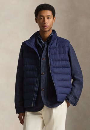 THE COLDEN LINEN VEST - Γιλέκο - newport navy