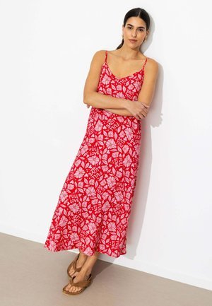Promod, ROBE LONGUE À BRETELLES - Robe de jour - imprimé rose
