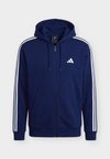 ESSENTIALS 3 STRIPES FULL ZIP - Φούτερ με φερμουάρ - team navy blue 2/white