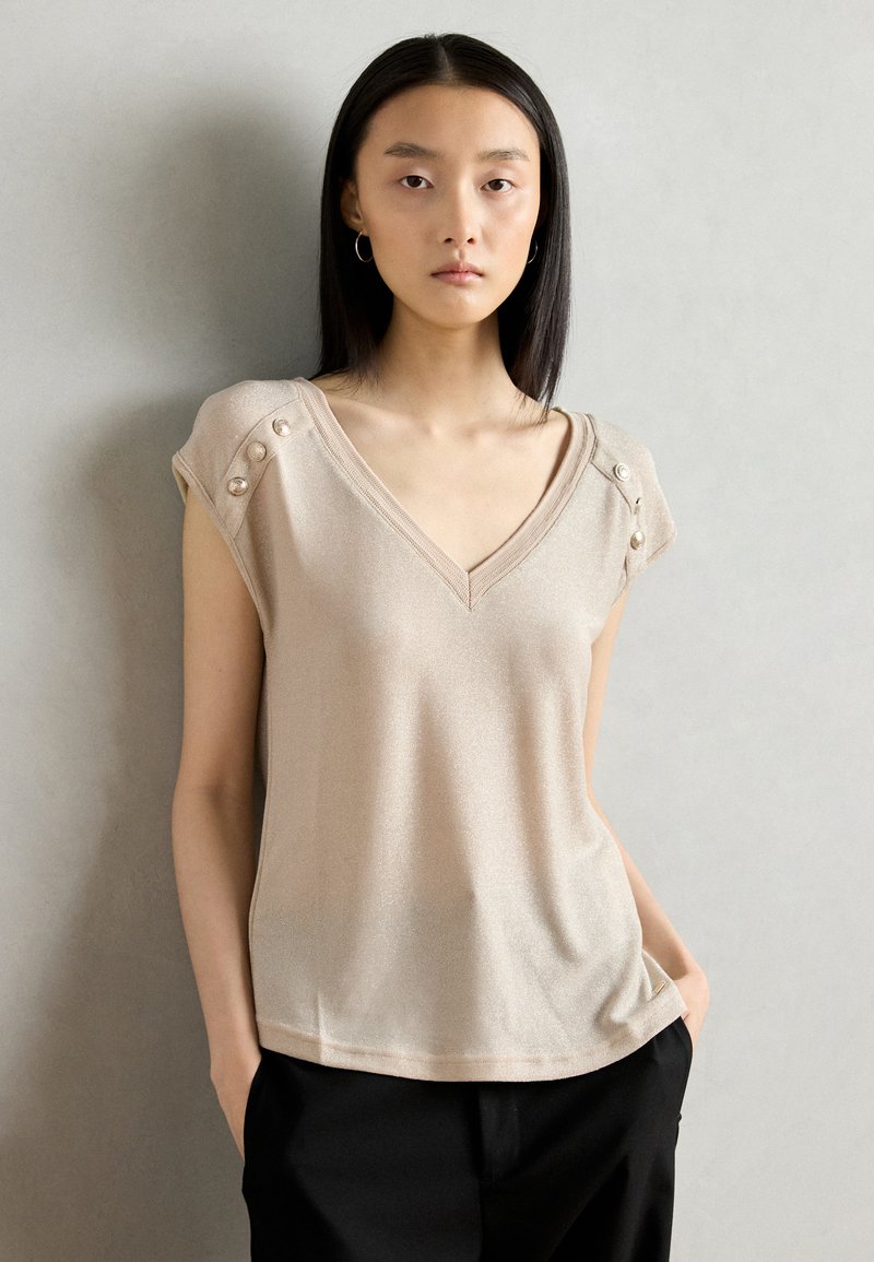 Morgan - DILI - Print T-shirt - beige melange, Enlarge